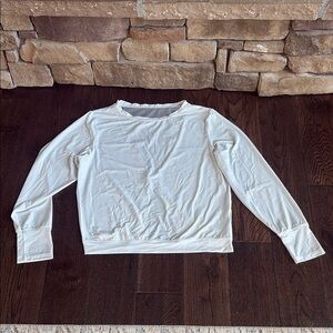 Zyia White Long Sleeve Top with cut out back detail